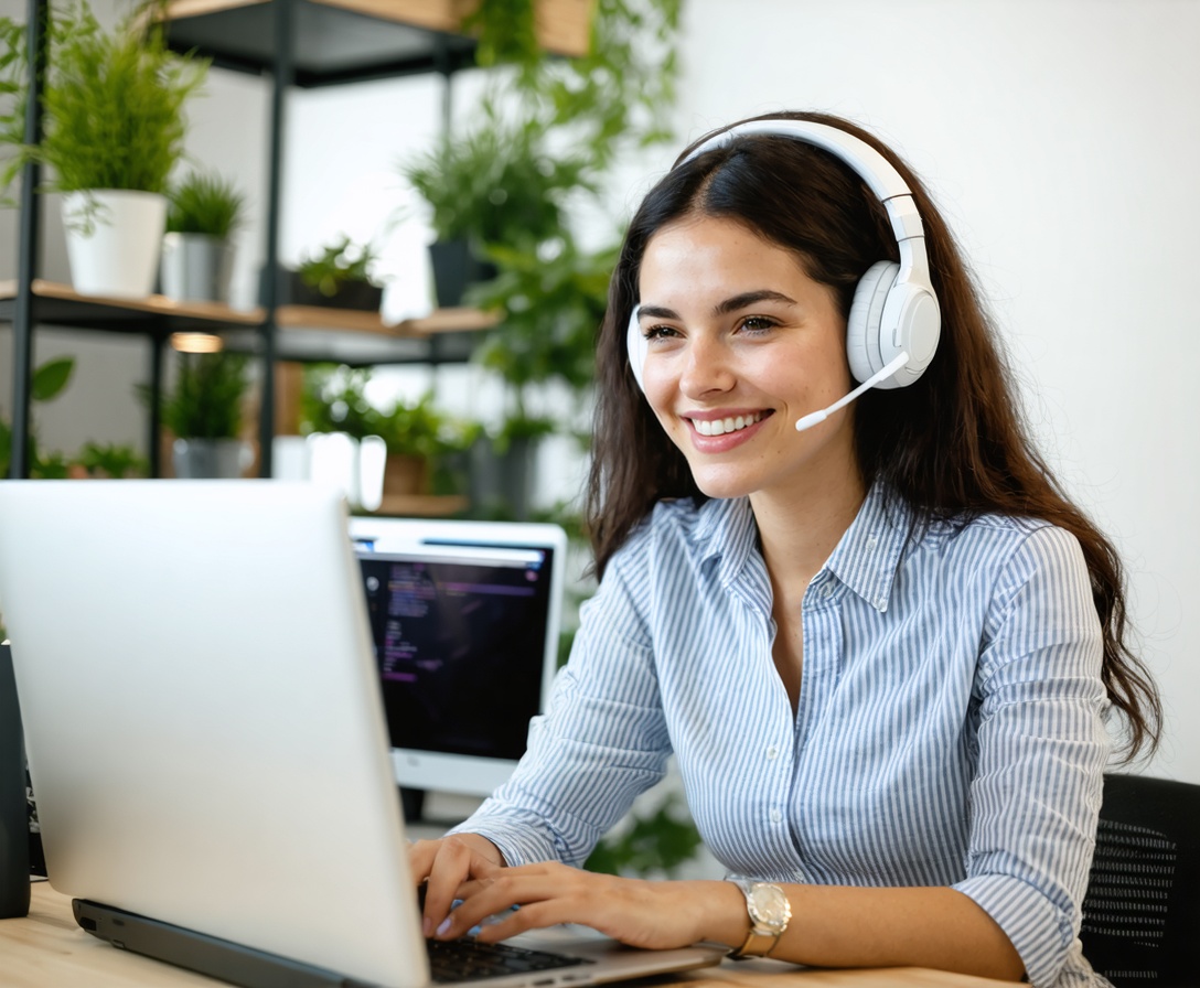 Unsere Beraterin Frau Meier am Telefon für Ihre Erstberatung